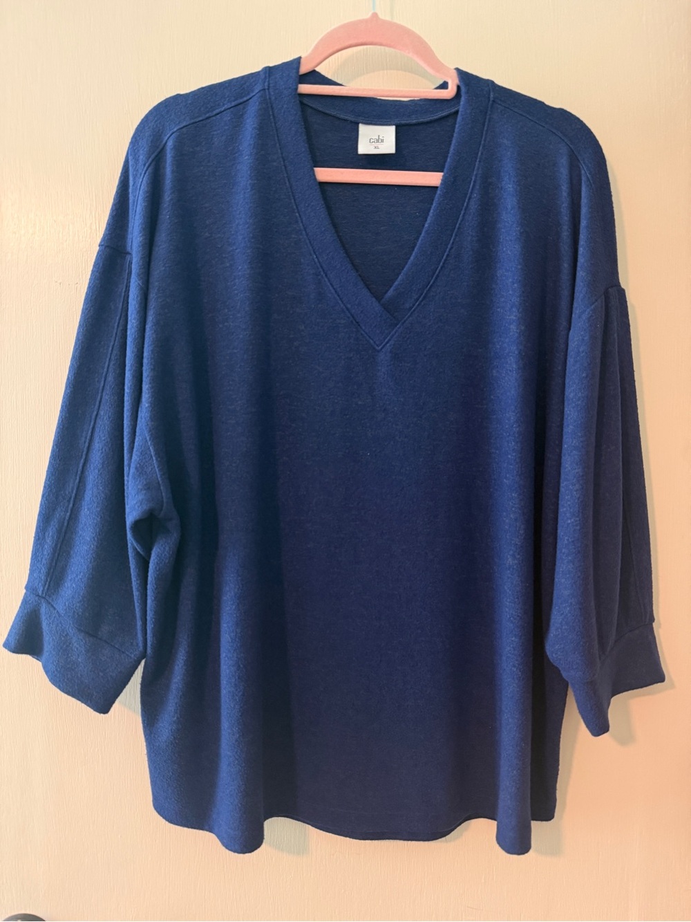 CAbi Navy V-Neck Relaxed Pullover